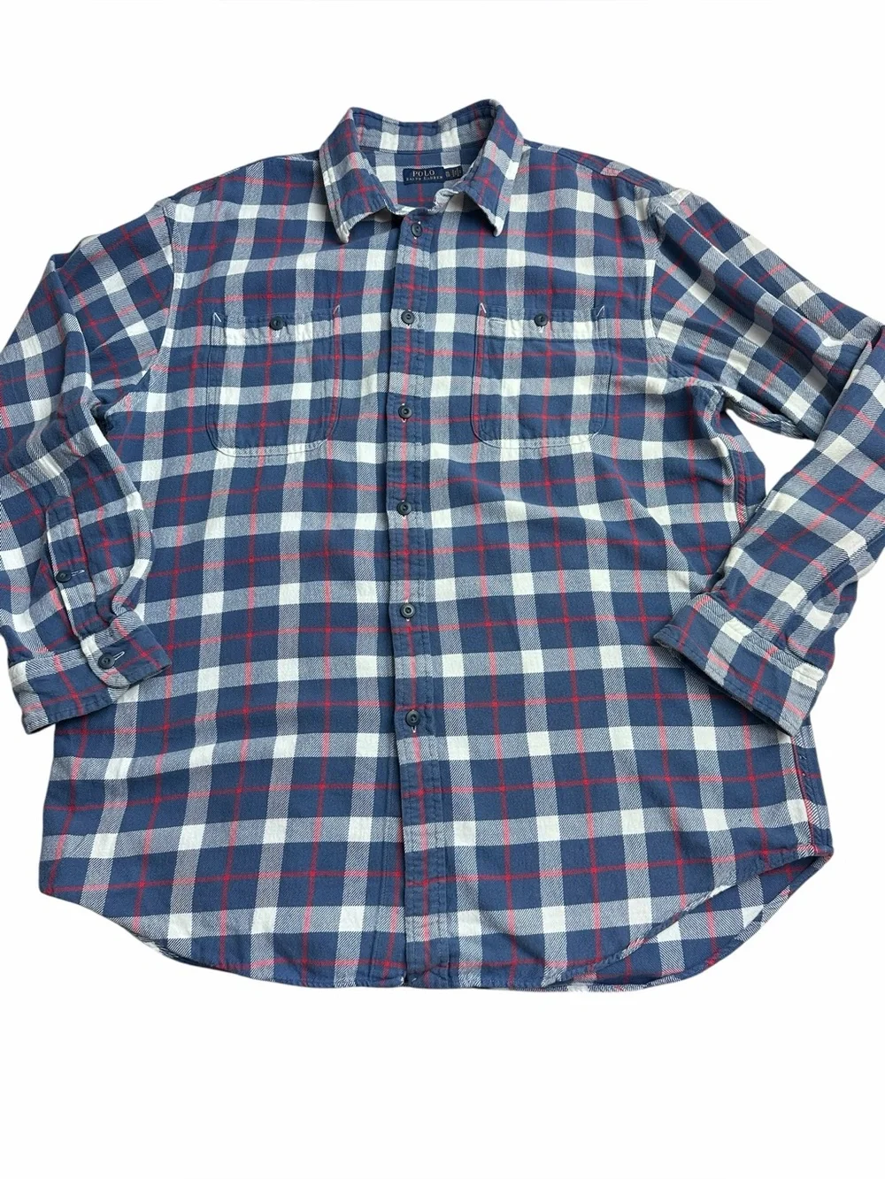 Polo Ralph Lauren Men’s Blue Flannel Shirt Size XL